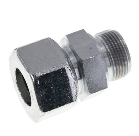 M33x2 Male x 25S Acier zingué Anneau de coupe droit 400 Bar DIN 2353