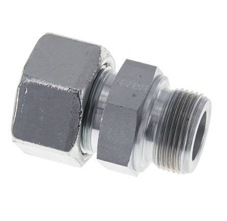 M33x2 Male x 25S Acier zingué Anneau de coupe droit 400 Bar DIN 2353