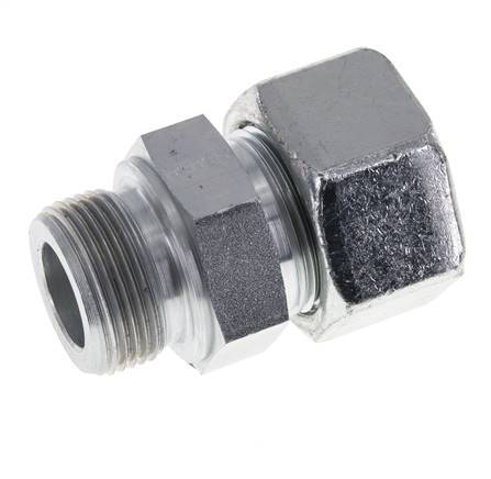 M33x2 Male x 25S Acier zingué Anneau de coupe droit 400 Bar DIN 2353