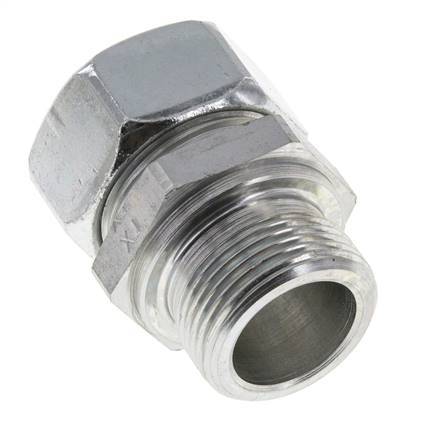 M33x2 Male x 28L Zinc plated Steel Straight Cutting Ring 160 Bar DIN 2353