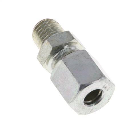 M8x1 Male x 5LL Zinc plated Steel Straight Cutting Ring 100 Bar DIN 2353