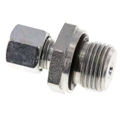 G 1/2'' mâle x 8L Anneau de coupe droit en acier zingué avec joint FKM 315 Bar DIN 2353