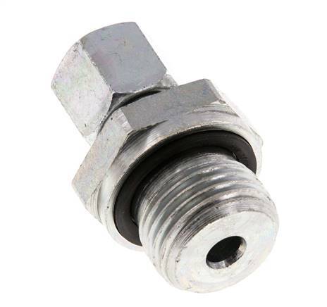 G 1/2'' Male x 8L Zinc plated Steel Straight Cutting Ring with FKM Seal 315 Bar DIN 2353