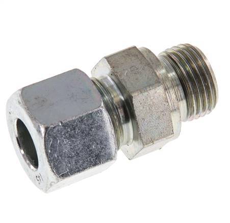 G 1/2'' mâle x 14S Anneau de coupe droit en acier zingué avec joint FKM 630 Bar DIN 2353