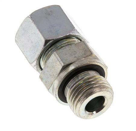 G 1/2'' Male x 14S Zinc plated Steel Straight Cutting Ring with FKM Seal 630 Bar DIN 2353