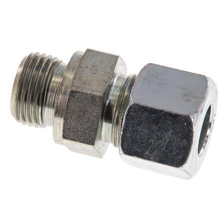 G 1/2'' mâle x 14S Anneau de coupe droit en acier zingué avec joint FKM 630 Bar DIN 2353