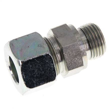 G 1/2'' Male x 16S Zinc plated Steel Straight Cutting Ring with FKM Seal 400 Bar DIN 2353