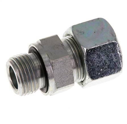 G 1/2'' mâle x 16S Anneau de coupe droit en acier zingué avec joint FKM 400 Bar DIN 2353
