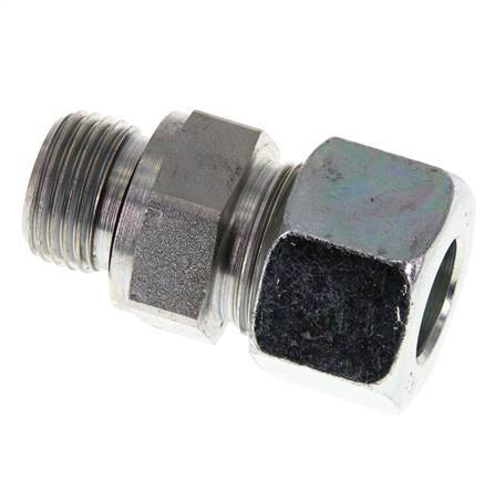 G 1/2'' mâle x 16S Anneau de coupe droit en acier zingué avec joint FKM 400 Bar DIN 2353