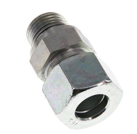 G 1/2'' mâle x 16S Anneau de coupe droit en acier zingué avec joint FKM 400 Bar DIN 2353