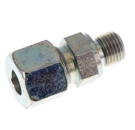 G 1/4'' Male x 10S Zinc plated Steel Straight Cutting Ring with FKM Seal 630 Bar DIN 2353