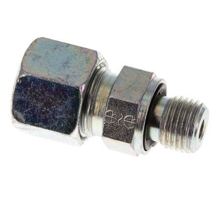 G 1/4'' mâle x 10S Anneau de coupe droit en acier zingué avec joint FKM 630 Bar DIN 2353