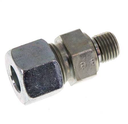 G 1/4'' mâle x 12S Anneau de coupe droit en acier zingué avec joint FKM 630 Bar DIN 2353