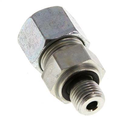 G 1/4'' mâle x 12S Anneau de coupe droit en acier zingué avec joint FKM 630 Bar DIN 2353