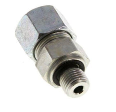 G 1/4'' mâle x 12S Anneau de coupe droit en acier zingué avec joint FKM 630 Bar DIN 2353