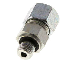 G 1/4'' mâle x 12S Anneau de coupe droit en acier zingué avec joint FKM 630 Bar DIN 2353