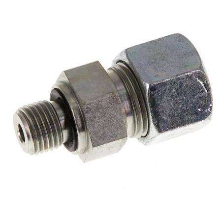 G 1/4'' mâle x 12S Anneau de coupe droit en acier zingué avec joint FKM 630 Bar DIN 2353
