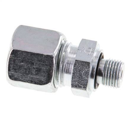 G 1/8'' mâle x 10L Anneau de coupe droit en acier zingué avec joint FKM 315 Bar DIN 2353