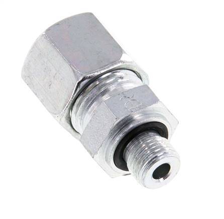 G 1/8'' mâle x 10L Anneau de coupe droit en acier zingué avec joint FKM 315 Bar DIN 2353