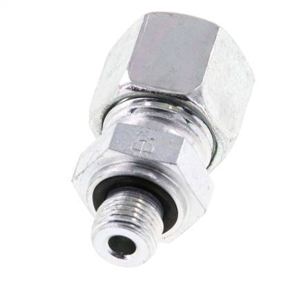 G 1/8'' mâle x 10L Anneau de coupe droit en acier zingué avec joint FKM 315 Bar DIN 2353