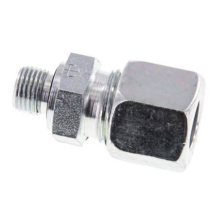 G 1/8'' mâle x 10L Anneau de coupe droit en acier zingué avec joint FKM 315 Bar DIN 2353