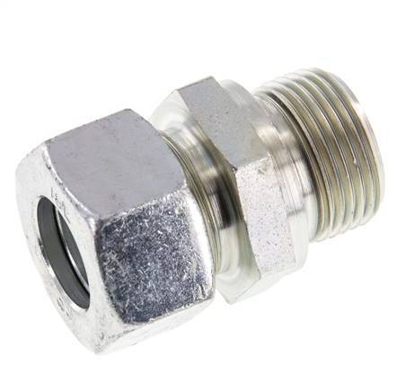 G 3/4'' Male x 18L Zinc plated Steel Straight Cutting Ring with FKM Seal 315 Bar DIN 2353