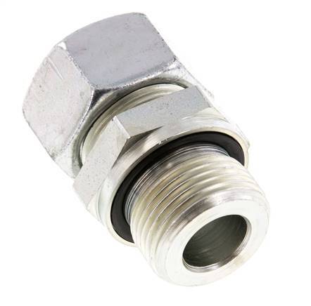 G 3/4'' mâle x 18L Anneau de coupe droit en acier zingué avec joint FKM 315 Bar DIN 2353