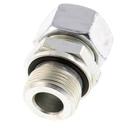 G 3/4'' mâle x 18L Anneau de coupe droit en acier zingué avec joint FKM 315 Bar DIN 2353