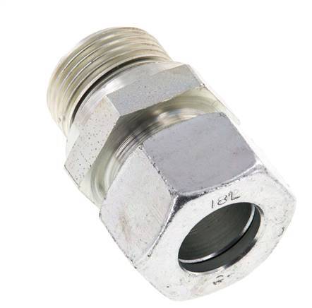 G 3/4'' mâle x 18L Anneau de coupe droit en acier zingué avec joint FKM 315 Bar DIN 2353
