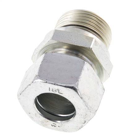 G 3/4'' mâle x 18L Anneau de coupe droit en acier zingué avec joint FKM 315 Bar DIN 2353