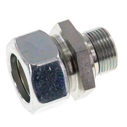 G 3/4'' mâle x 28L Anneau de coupe droit en acier zingué avec joint FKM 160 Bar DIN 2353