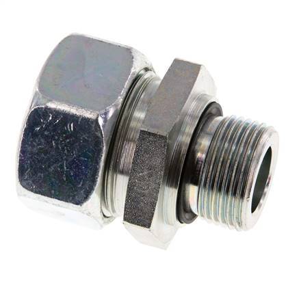 G 3/4'' mâle x 28L Anneau de coupe droit en acier zingué avec joint FKM 160 Bar DIN 2353