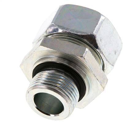 G 3/4'' mâle x 28L Anneau de coupe droit en acier zingué avec joint FKM 160 Bar DIN 2353