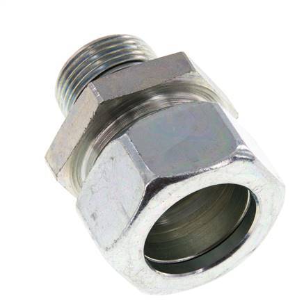 G 3/4'' mâle x 28L Anneau de coupe droit en acier zingué avec joint FKM 160 Bar DIN 2353