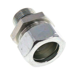 G 3/4'' mâle x 28L Anneau de coupe droit en acier zingué avec joint FKM 160 Bar DIN 2353