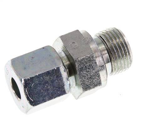 G 3/8'' mâle x 8S Anneau de coupe droit en acier zingué avec joint FKM 630 Bar DIN 2353