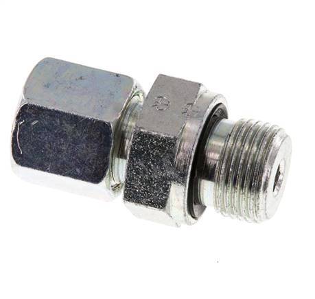 G 3/8'' mâle x 8S Anneau de coupe droit en acier zingué avec joint FKM 630 Bar DIN 2353