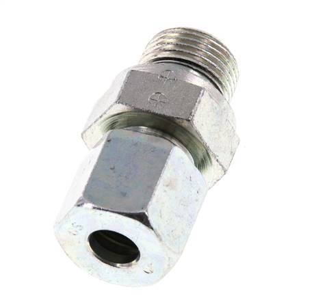 G 3/8'' mâle x 8S Anneau de coupe droit en acier zingué avec joint FKM 630 Bar DIN 2353