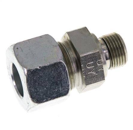 G 3/8'' mâle x 16S Anneau de coupe droit en acier zingué avec joint FKM 400 Bar DIN 2353