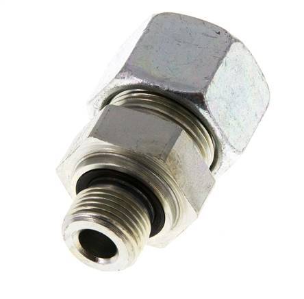 G 3/8'' mâle x 16S Anneau de coupe droit en acier zingué avec joint FKM 400 Bar DIN 2353