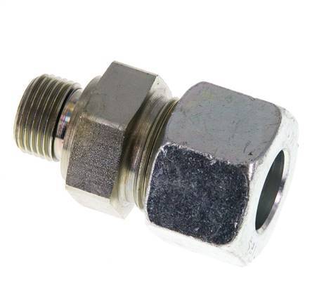 G 3/8'' mâle x 16S Anneau de coupe droit en acier zingué avec joint FKM 400 Bar DIN 2353
