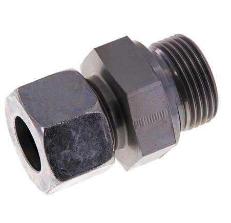 G 1'' Male x 20S Acier zingué Anneau de coupe droit avec joint FKM 400 Bar DIN 2353