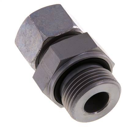 G 1'' Male x 20S Acier zingué Anneau de coupe droit avec joint FKM 400 Bar DIN 2353
