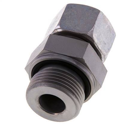 G 1'' Male x 20S Acier zingué Anneau de coupe droit avec joint FKM 400 Bar DIN 2353