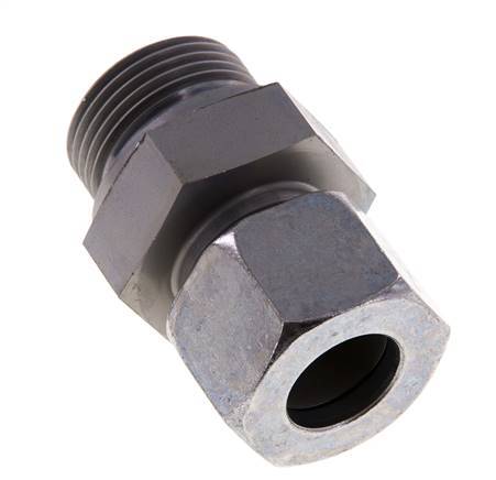 G 1'' Male x 20S Acier zingué Anneau de coupe droit avec joint FKM 400 Bar DIN 2353
