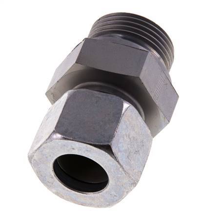G 1'' Male x 20S Acier zingué Anneau de coupe droit avec joint FKM 400 Bar DIN 2353