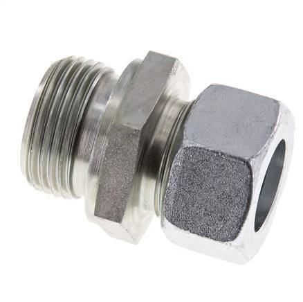 G 1'' Male x 22L Acier zingué Anneau de coupe droit avec joint FKM 160 Bar DIN 2353