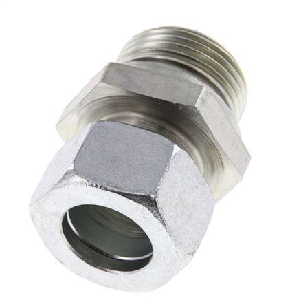 G 1'' Male x 22L Acier zingué Anneau de coupe droit avec joint FKM 160 Bar DIN 2353