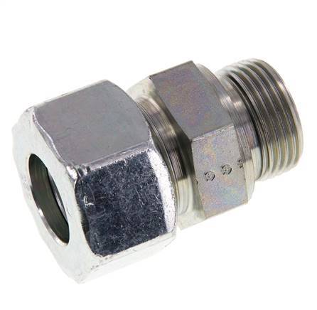 G 1'' Male x 25S Acier zingué Anneau de coupe droit avec joint FKM 400 Bar DIN 2353