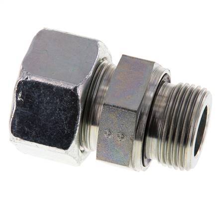 G 1'' Male x 25S Acier zingué Anneau de coupe droit avec joint FKM 400 Bar DIN 2353